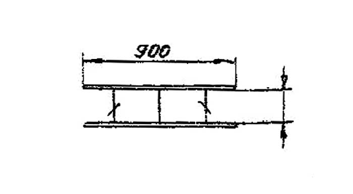 Звено кабельроста К3 - габаритная схема