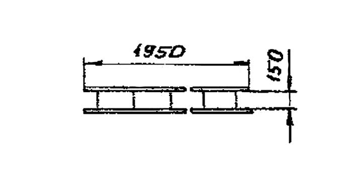 Звено кабельроста К12 - габаритная схема